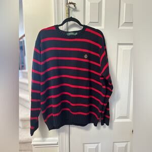 Ralph Lauren Navy & Red Sailor Stripe Crewneck Sweater